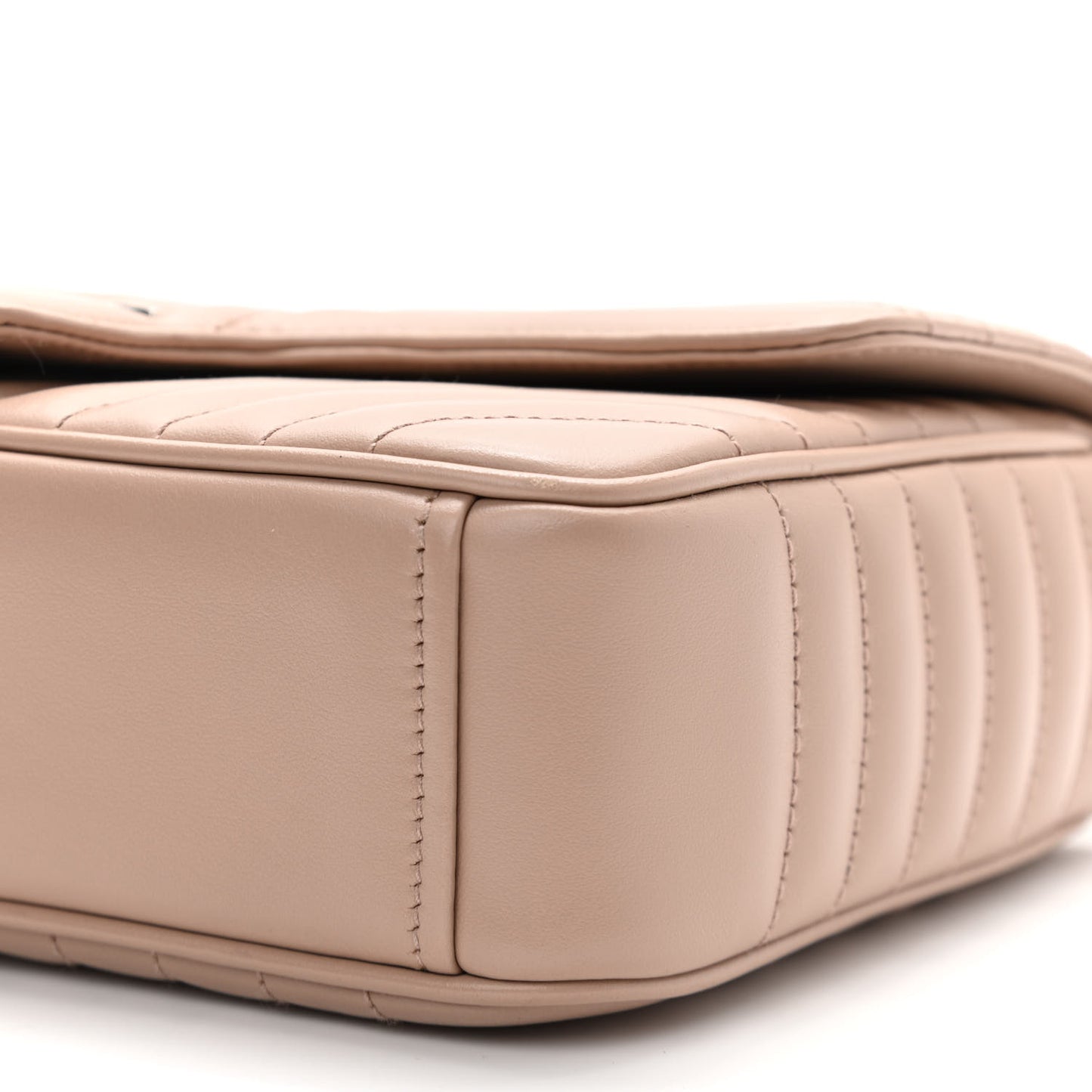 Soft Calfskin Impunture Diagramme Medium Chain Flap Shoulder Bag Cipria