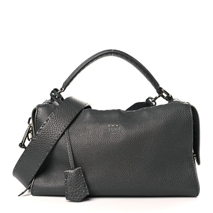 Fendi Cuoio Romano Selleria Lei Boston Tote Asfalto 4 of 9