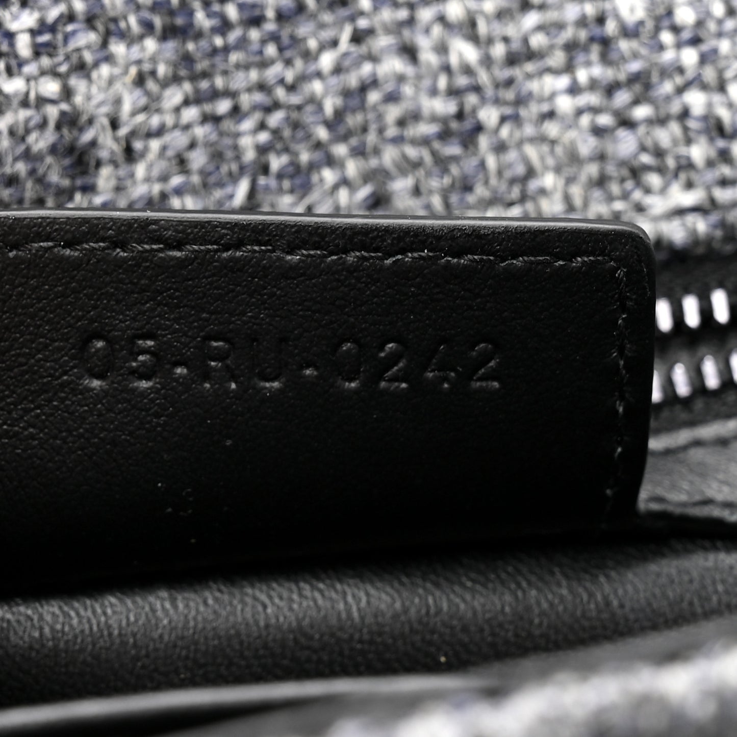Tweed Macrocannage Medium Caro Bag Black