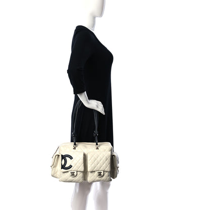 Chanel Calfskin Quilted Large Cambon Multipocket Reporter White 2 of 22
