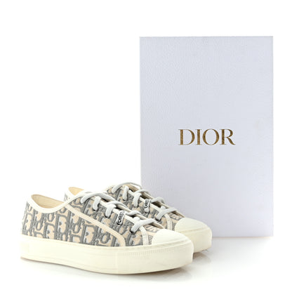 Christian Dior Canvas Oblique Walk'N'Dior Low Top Sneakers 38 Grey Stone 11 of 11