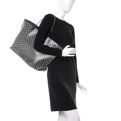 Goyard Goyardine Saint Louis Claire Voie GM Black Green 2 of 9