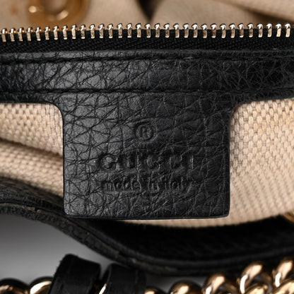 Gucci Pebbled Calfskin Medium Soho Chain Shoulder Bag Black 6 of 16
