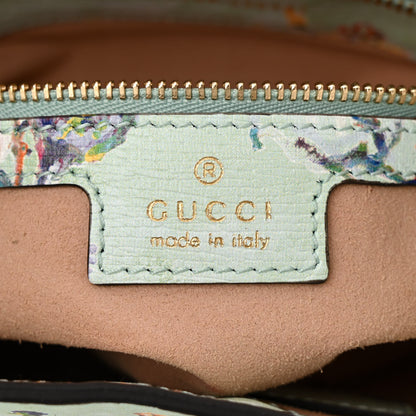 Gucci New Shangai Calfskin Soave Amore Printed Small Jackie 1961 Hobo Mint Green 6 of 10