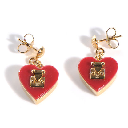 Louis Vuitton Lock Me Heart Earrings Pomme D'Amour 1 of 4