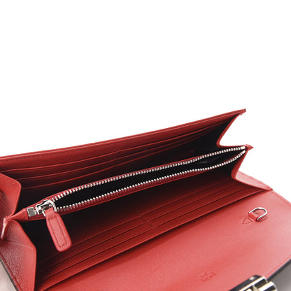 MCM Visetos Large Patricia Wallet On Chain Black Red 5 of 10