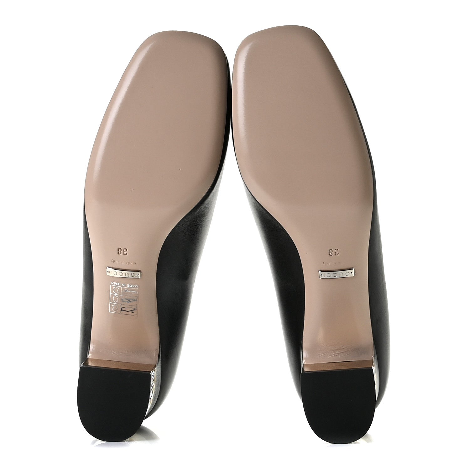 Gucci Malaga Kid Crystal Square G Madelyn Mid Heel Loafer Pumps 38 Black 9 of 14