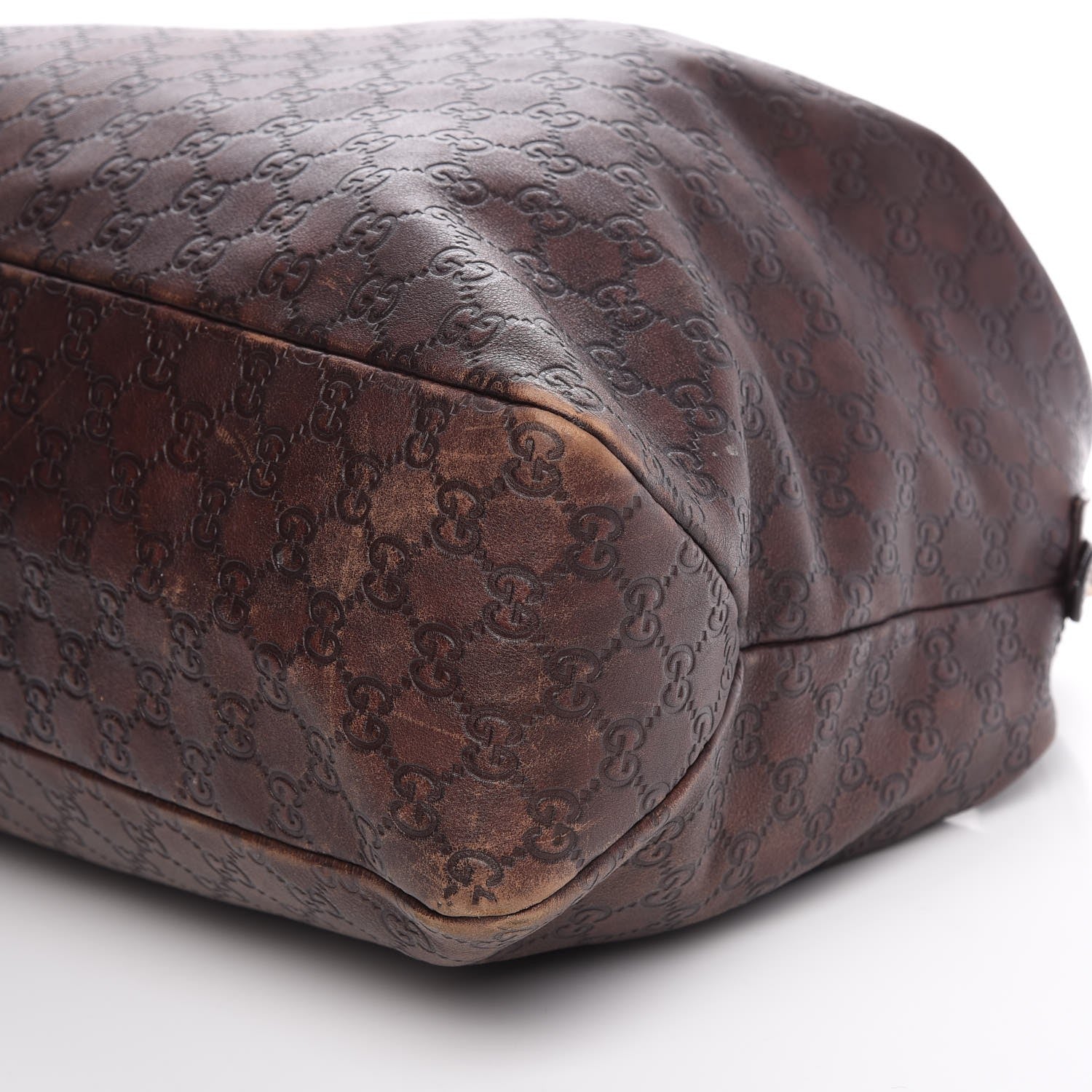 Gucci Guccissima Large Horsebit Chain Hobo Chocolate Brown 15 of 15