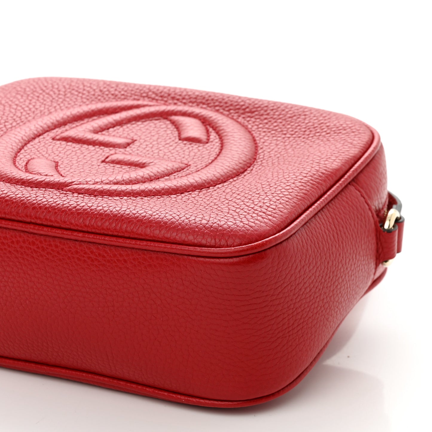 Pebbled Calfskin Small Soho Disco Bag Tabasco Red