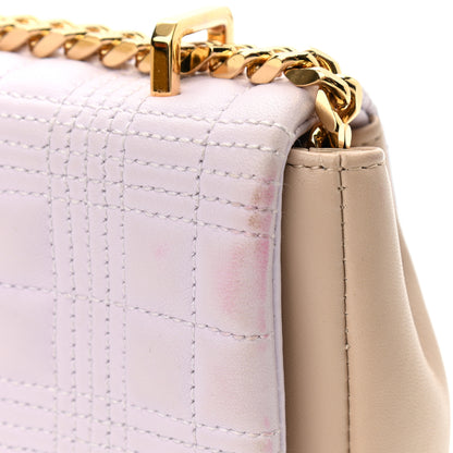 Burberry Lambskin Quilted Small Lola Bag Pale Thistle Soft Fawn 6 of 19