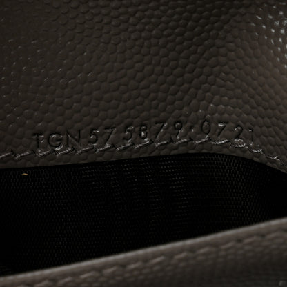 Saint Laurent Grain De Poudre Matelasse Chevron Monogram Zipped Card Case Tech Fog 7 of 7