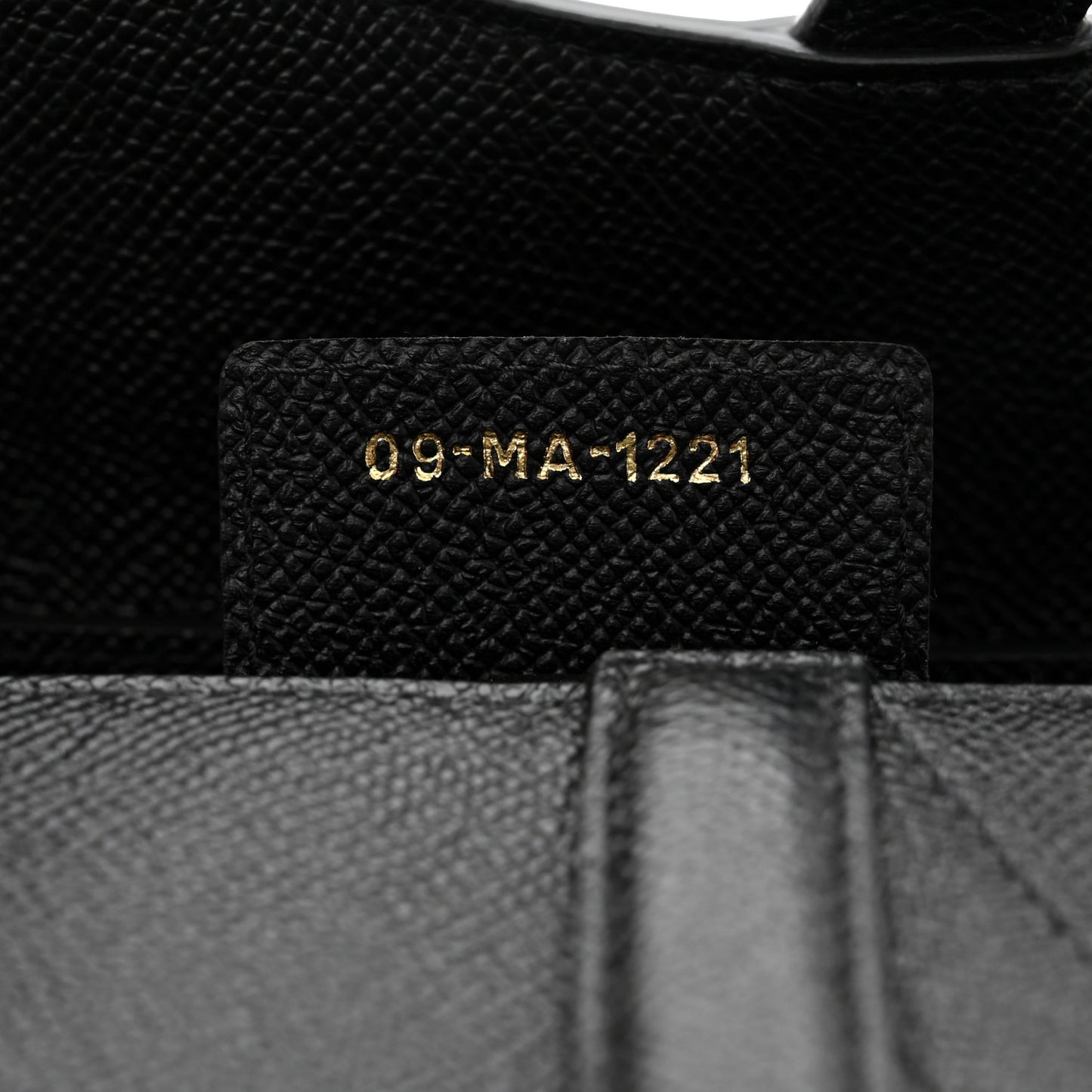 Grained Calfskin Saddle Bag Black