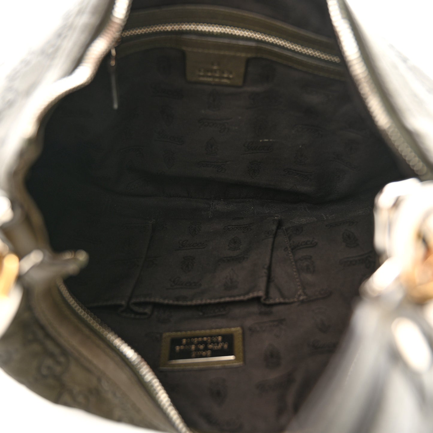 Guccissima Medium GG Twins Hobo Olive Green