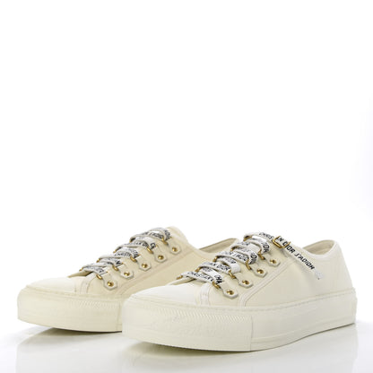 Christian Dior Canvas Walk'n Dior Low Top Sneakers 39.5 White 3 of 9