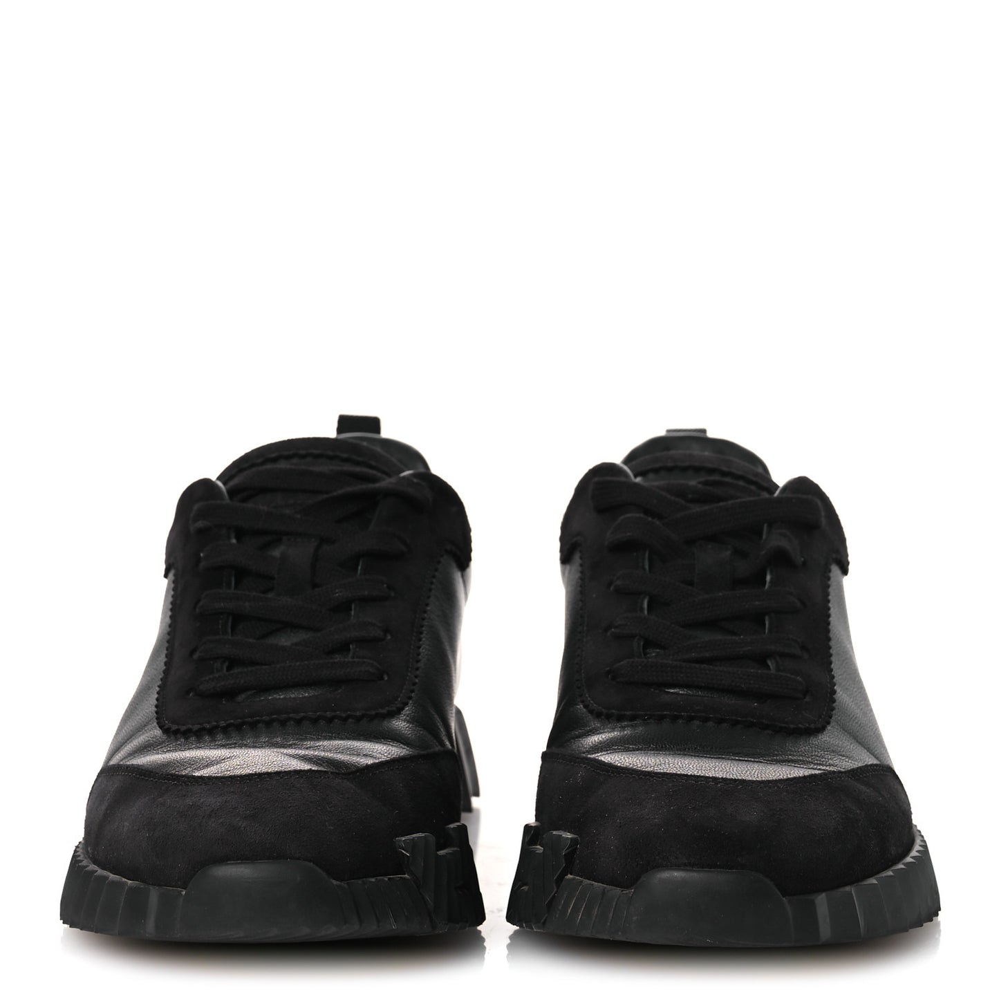 Goatskin Suede Goatskin Mens Bouncing Sneakers 43.5 Black