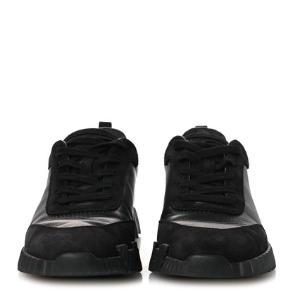 Hermes Goatskin Suede Goatskin Mens Bouncing Sneakers 43.5 Black 3 of 12