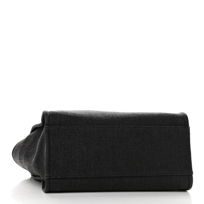 Chanel Woven Straw Raffia Medium Deauville Tote Black 4 of 9
