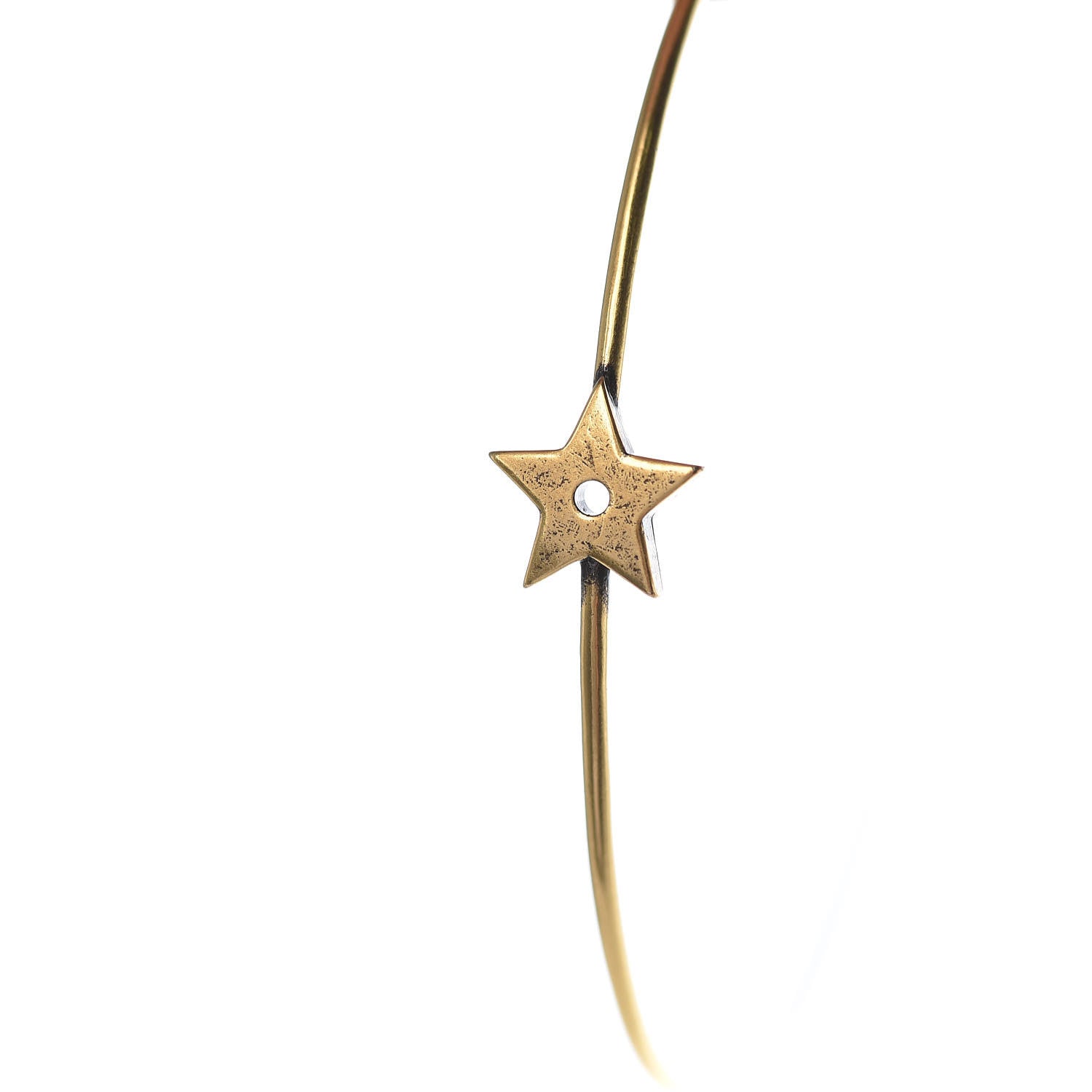 Christian Dior Metal J'Adior Hoop Earrings Aged Gold 6 of 6