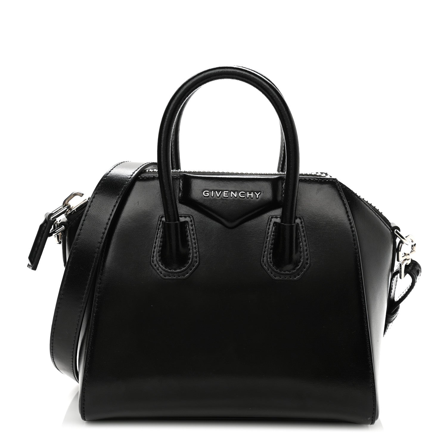 Givenchy Shiny Lord Calfskin Mini Antigona Black 1 of 10