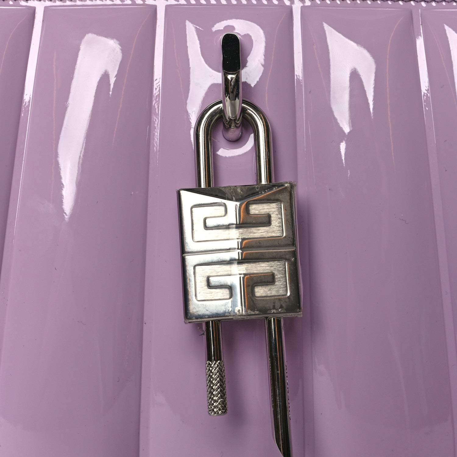 Givenchy Patent XS Lock Antigona Shoulder Bag Lilac 6 of 8