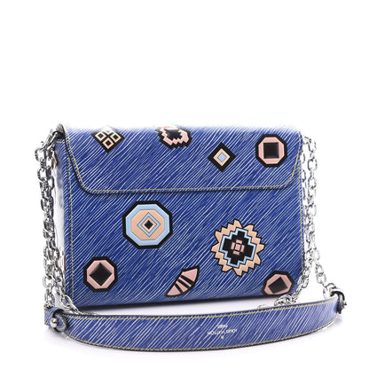 Louis Vuitton Epi Azteque Twist Shoulder Bag MM Denim Light 2 of 13