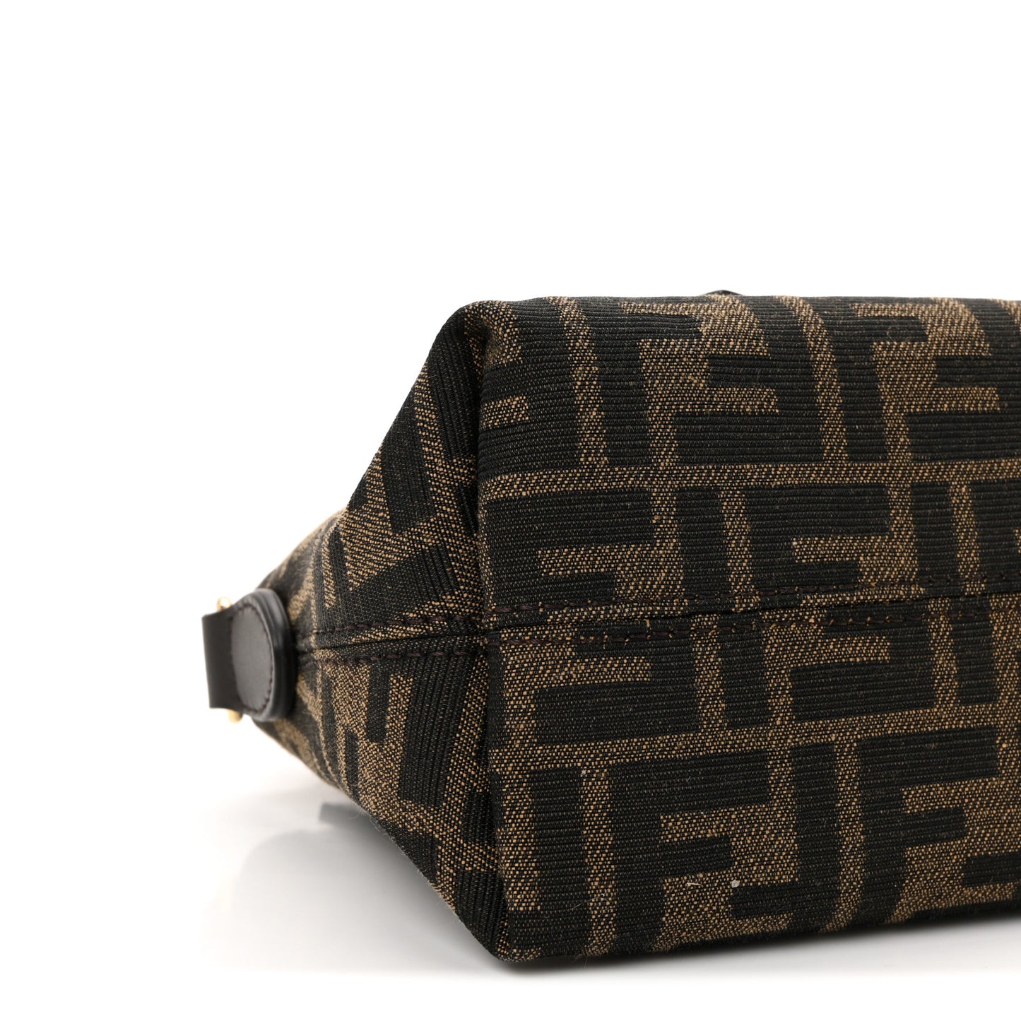 Vitello Grace Jacquard FF Mini By The Way Boston Bag Tobacco Moro Ebano