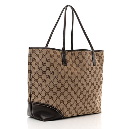 Gucci Monogram Large New Britt Tote Brown 3 of 13