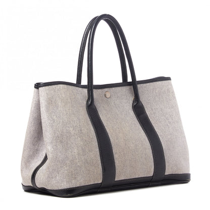 Hermes Buffle Skipper Toile Garden Party 36 MM Tote Black 2 of 7