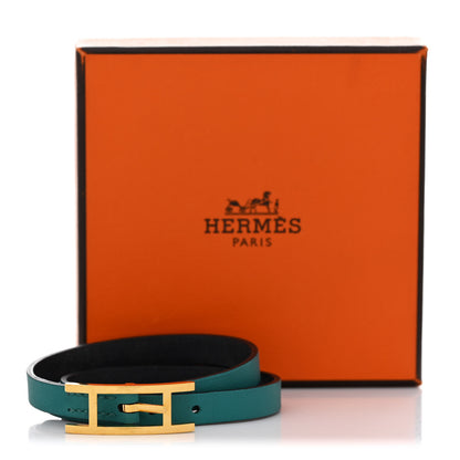 Hermes Swift Behapi Double Tour Bracelet XS Malachite 6 of 6