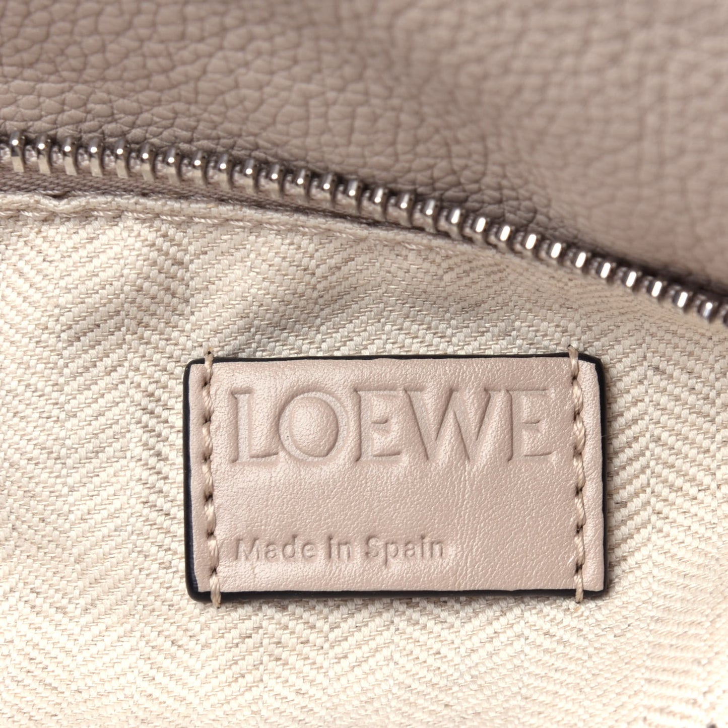 Calfskin Small Puzzle Bag Light Oat