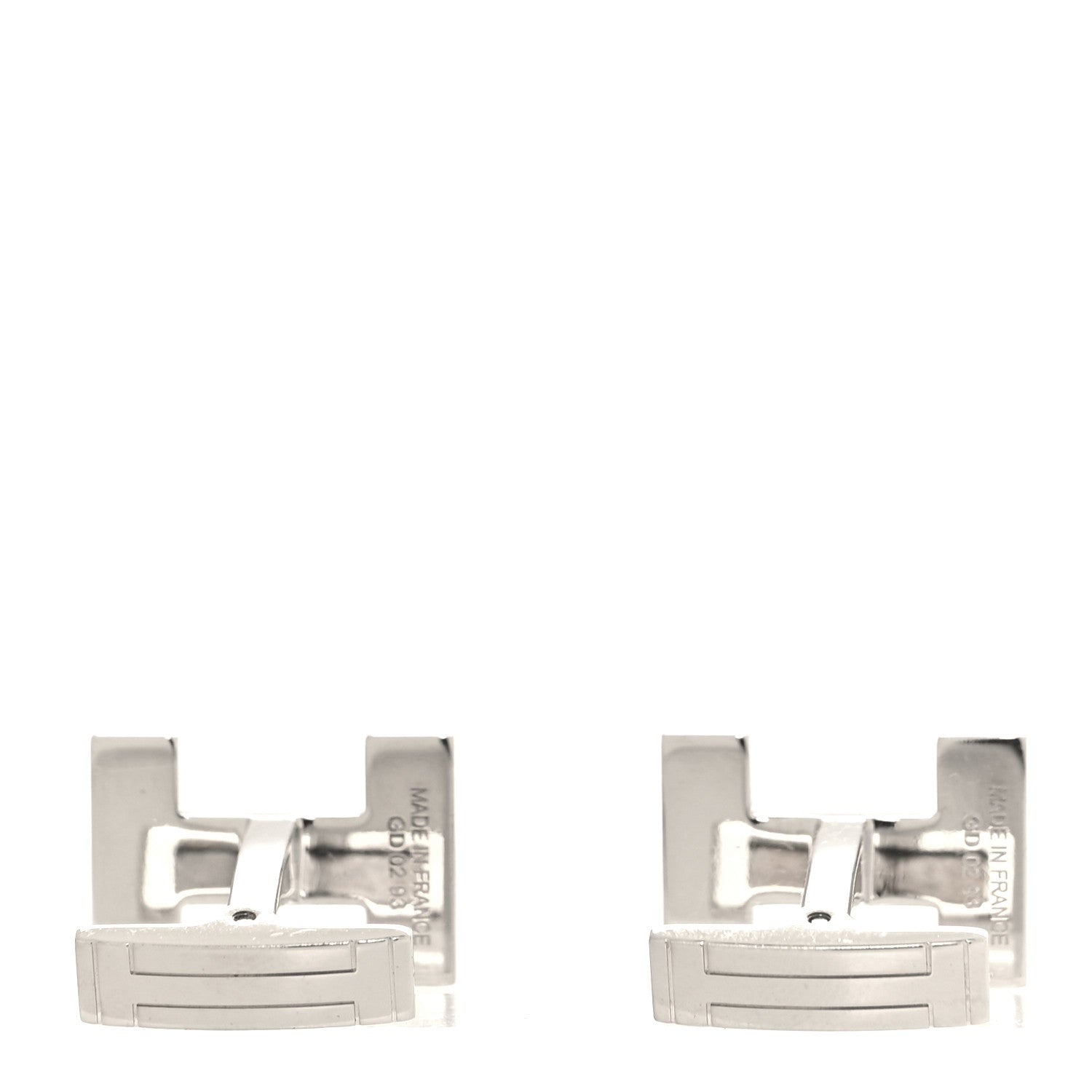 Hermes Palladium H Au Carre Cufflinks Silver 2 of 6