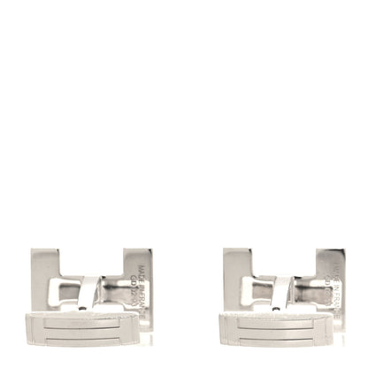 Hermes Palladium H Au Carre Cufflinks Silver 2 of 6