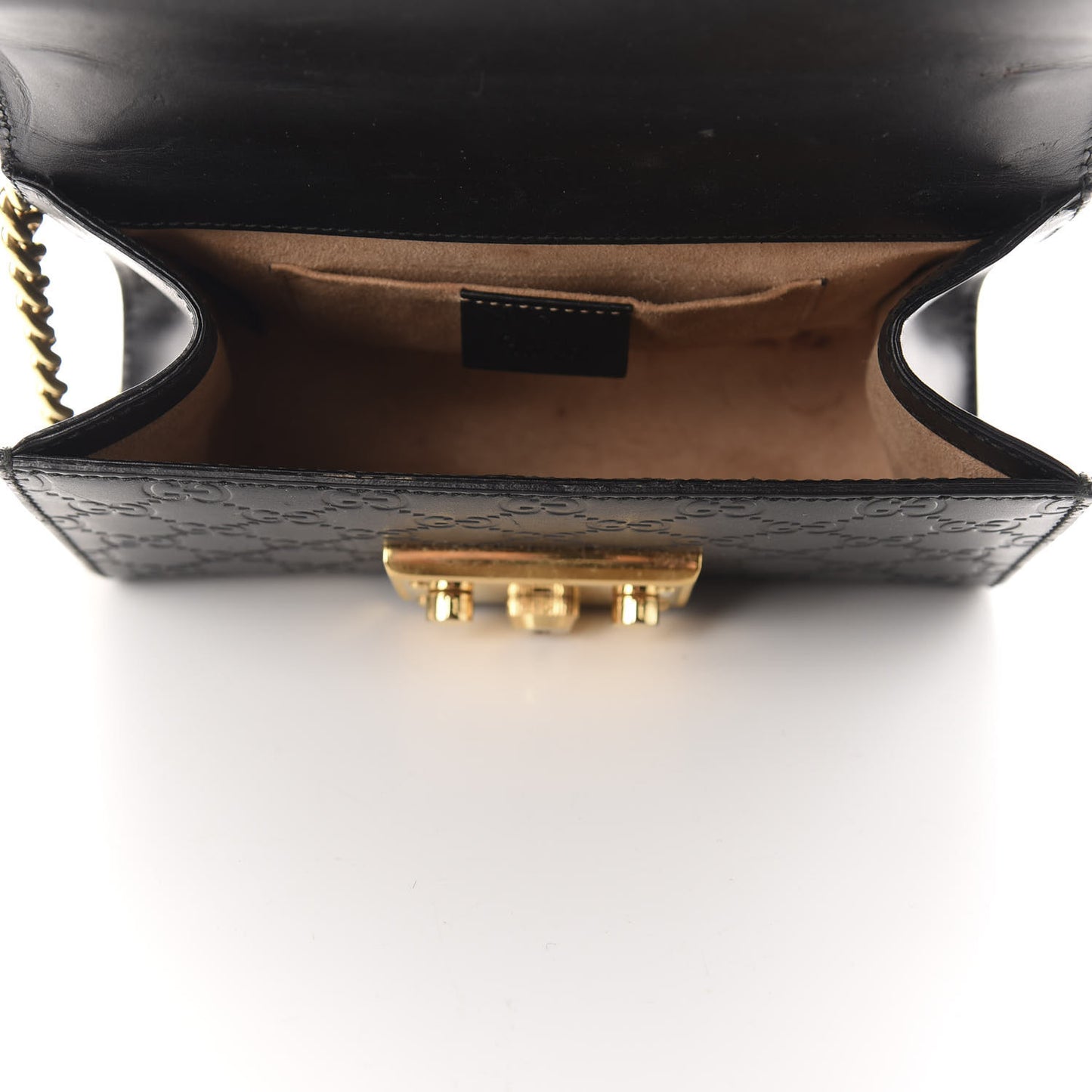 Guccissima Small Padlock Shoulder Bag Black