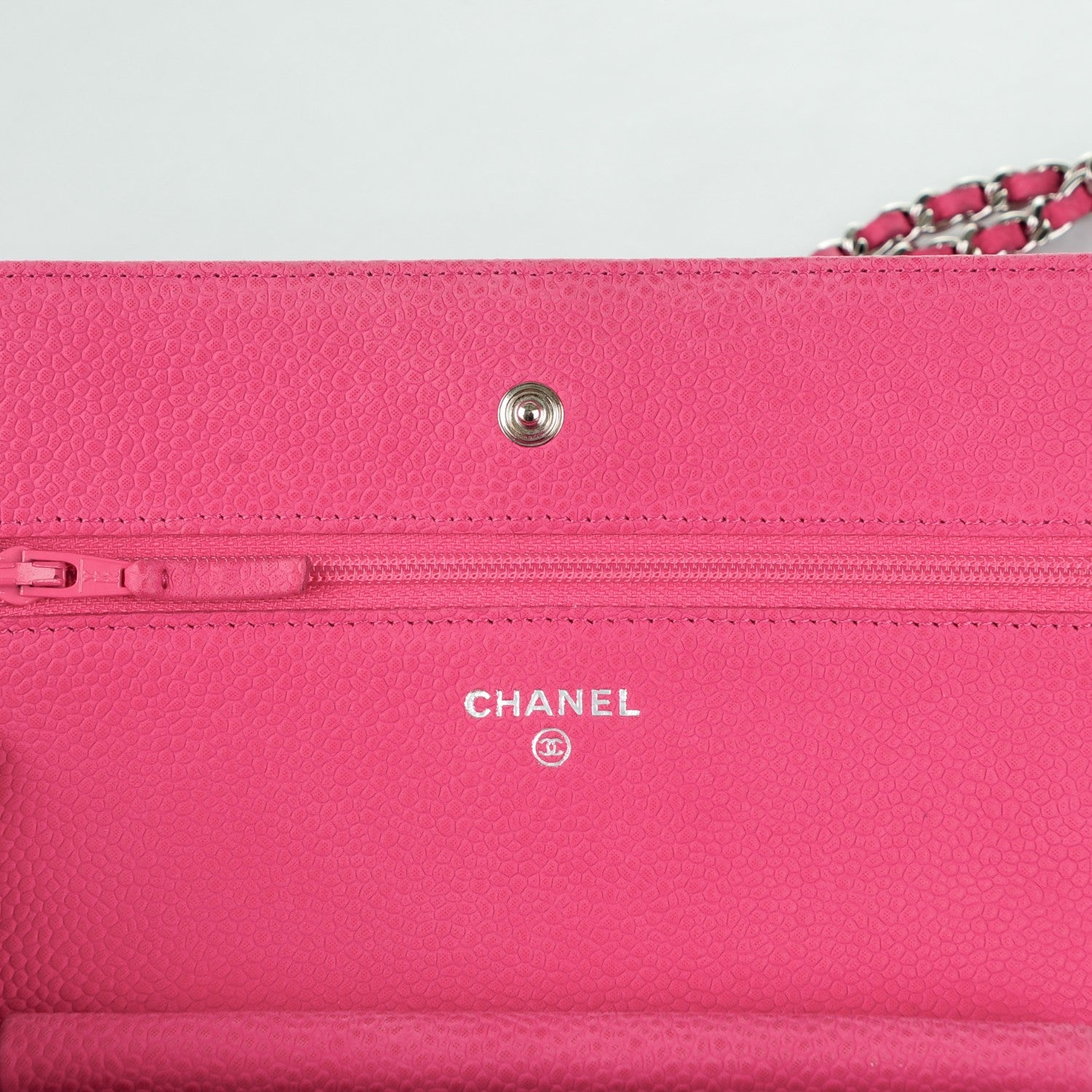 Chanel Iridescent Caviar Quilted Wallet on Chain WOC Pink 6 of 8