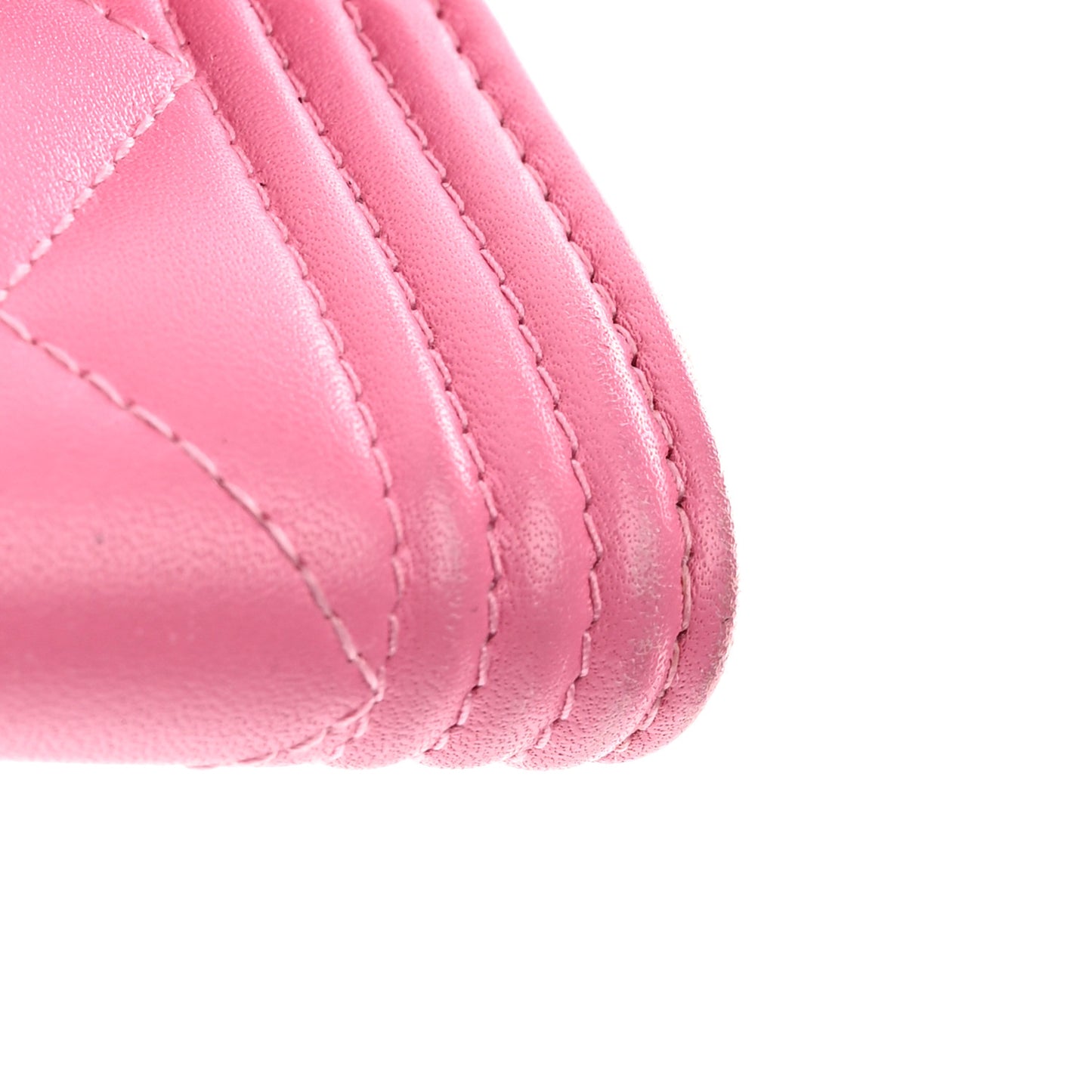 Lambskin Quilted Large Boy Gusset Flap Wallet Pink