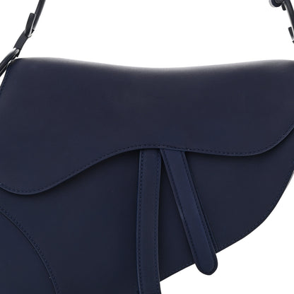 Christian Dior Ultra Matte Calfskin Saddle Bag Blue 8 of 10