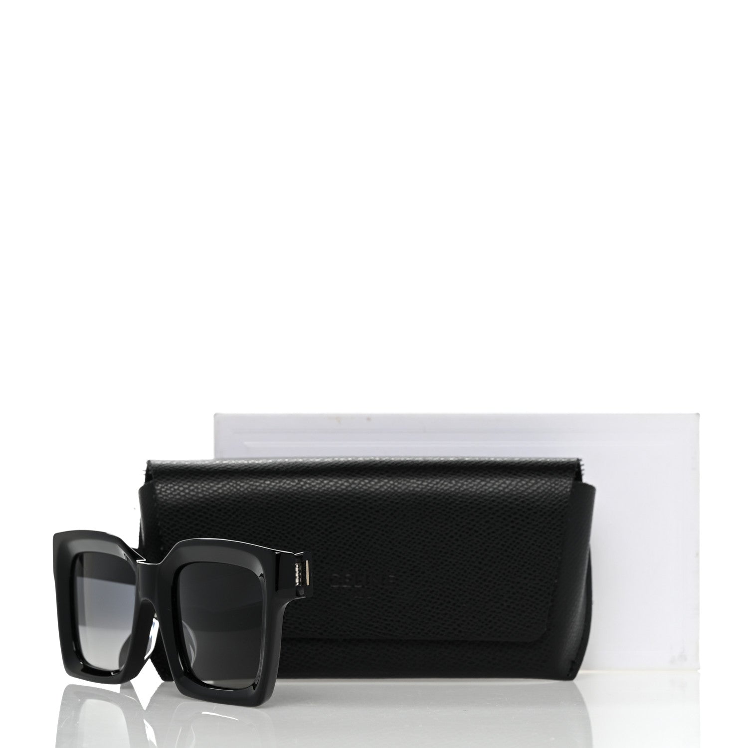 Celine Acetate Square Polarized Sunglasses CL40130F Black 7 of 7
