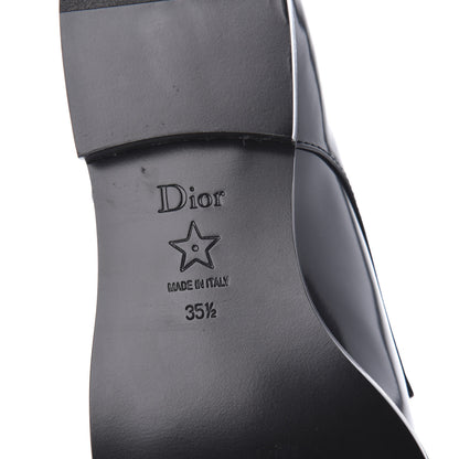 Christian Dior Polished Calfskin Derby Shoe 35.5 Black 6 of 9