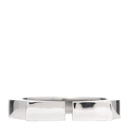 Cartier 18K White Gold Flat C Ring 50 5.25 1 of 4