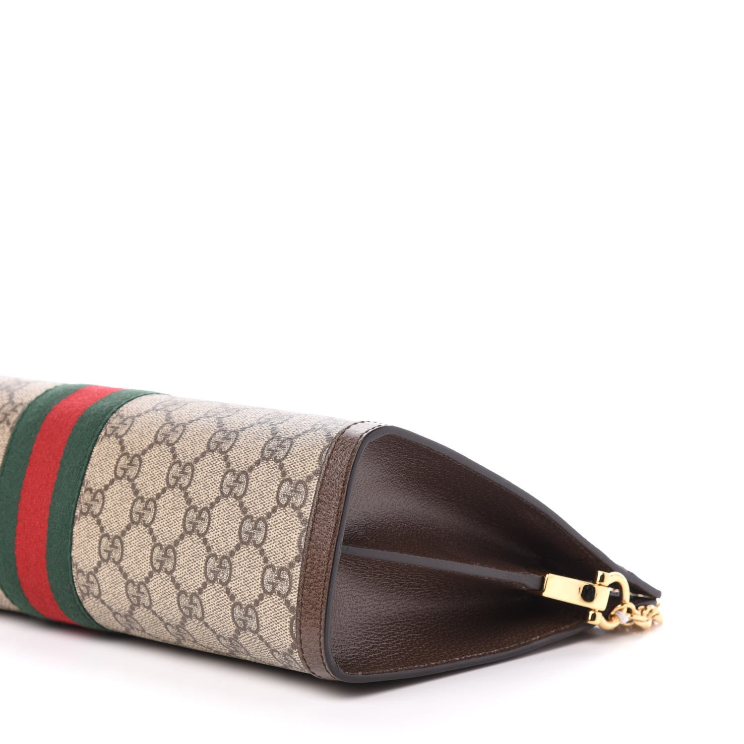 Gucci GG Supreme Monogram Web Medium Ophidia Chain Shoulder Bag Brown 10 of 11