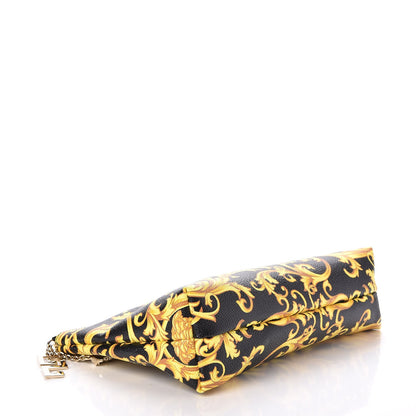 Versace PVC Barocco Printed Cosmetic Case Black Gold 4 of 6
