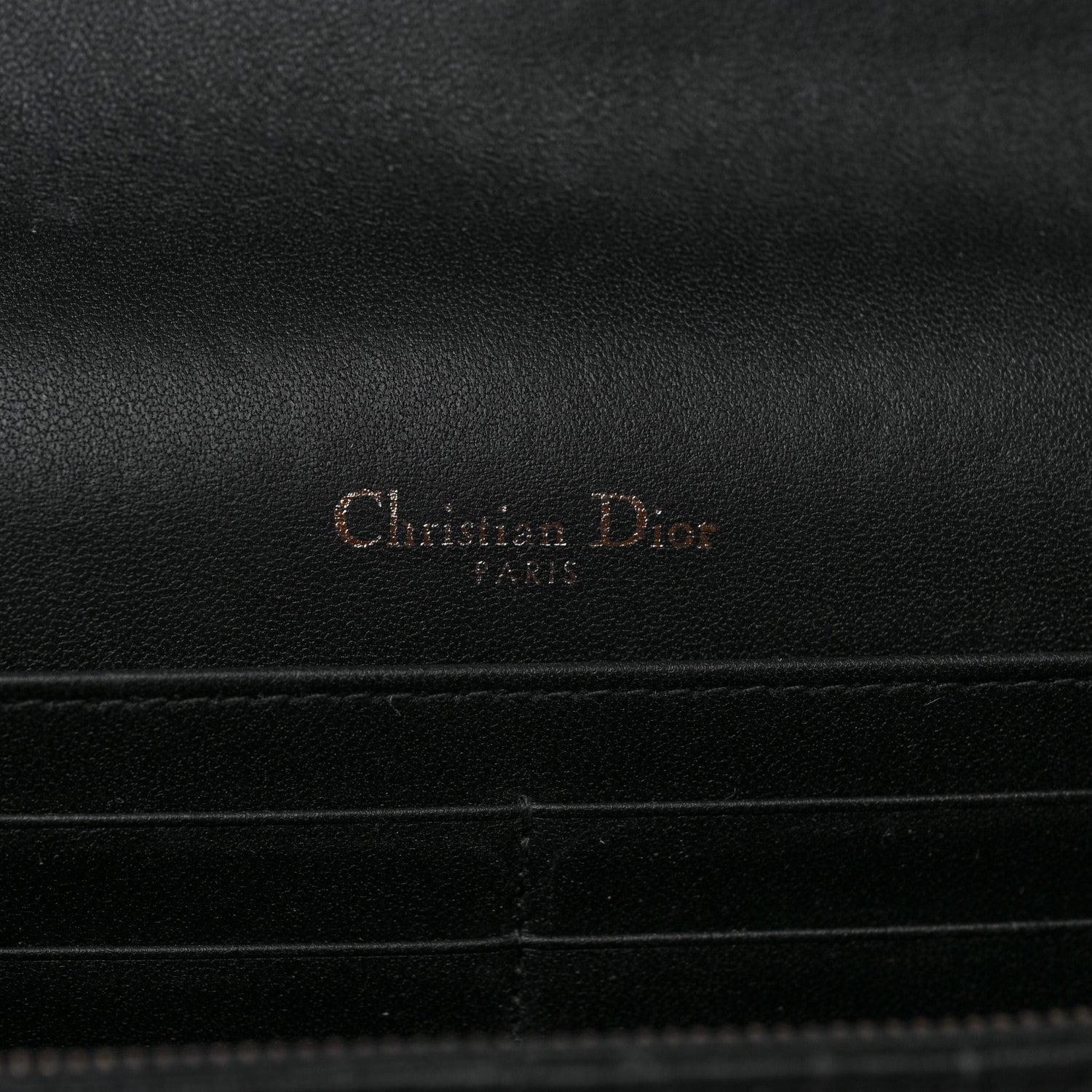 Christian Dior Lambskin Cannage Lady Dior Chain Pouch Black 5 of 9