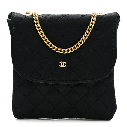 Chanel Jersey Quilted Micro Flap Bag Black 1 of 11