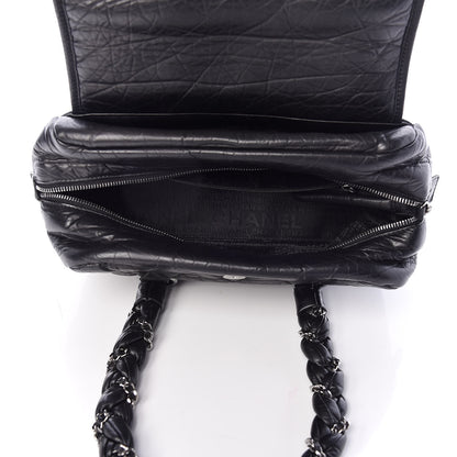 Chanel Distressed Lambskin Lady Braid Flap Tote Black 5 of 10