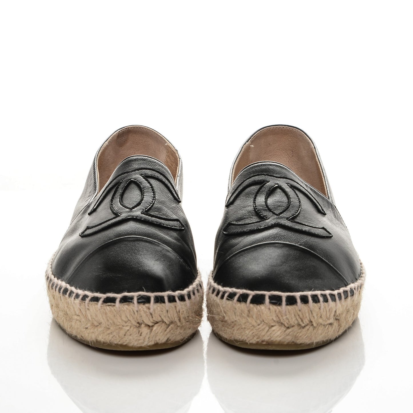 Lambskin CC Espadrilles 35 Black
