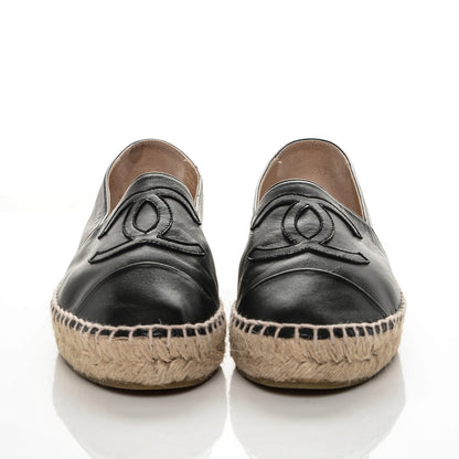Chanel Lambskin CC Espadrilles 35 Black 2 of 7