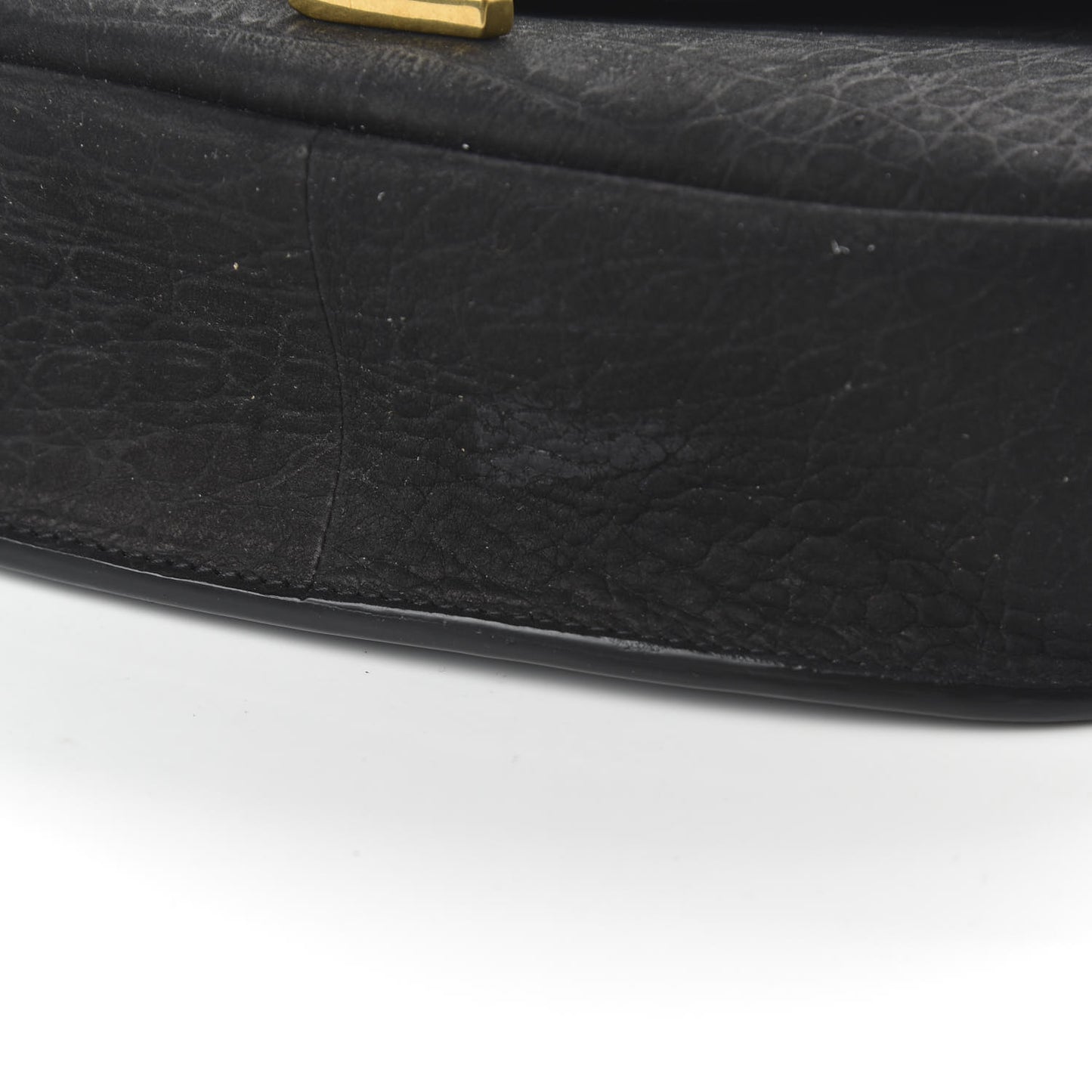 Crocodile Embossed Monogram Nubuck Medium Kaia Satchel Black