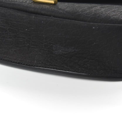 Saint Laurent Crocodile Embossed Monogram Nubuck Medium Kaia Satchel Black 6 of 12