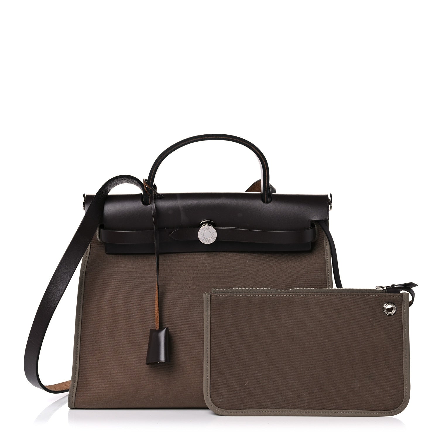 Hermes Vache Hunter Toile Herbag Zip 31 PM Etoupe Ebene 1 of 19