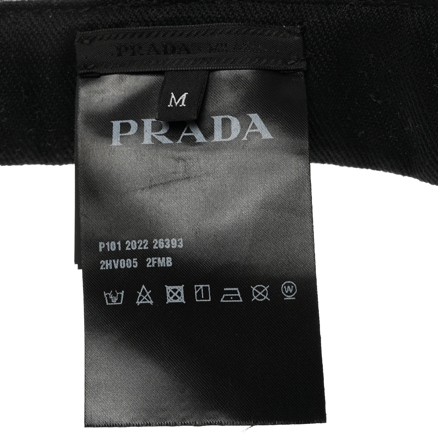 Prada Drill Nylon Triangle Logo Embroidered Mens Visor M Black 8 of 9